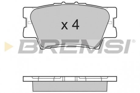 Задние тормозные колодки bremsi BP3252