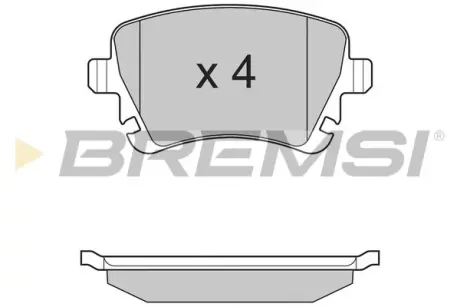 Задні тормозні (гальмівні) колодки Bremsi BP3130