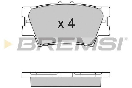 Задние тормозные колодки bremsi BP3252