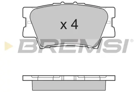 Задние тормозные колодки bremsi BP3252 Тойота Рав-4
