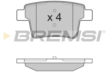 Задние тормозные колодки bremsi BP3266 на Ягуар X type