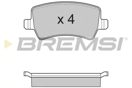Задні тормозні (гальмівні) колодки Bremsi BP3298