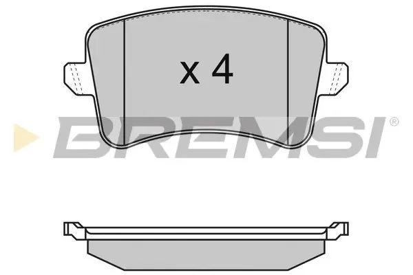 Задні тормозні (гальмівні) колодки Bremsi BP3349 (фото 1)
