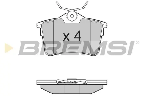 Задние тормозные колодки bremsi BP3386 Пежо 308