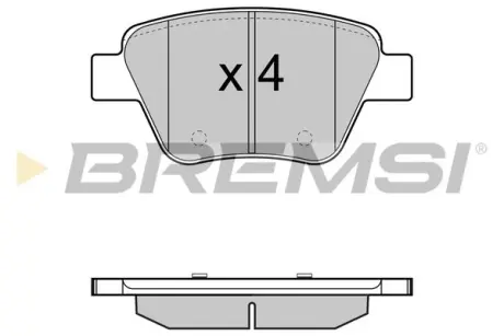 Задні тормозні (гальмівні) колодки Bremsi BP3429