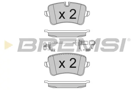 Задние тормозные колодки bremsi BP3493