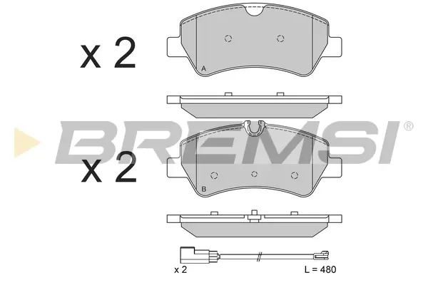 Задние тормозные колодки bremsi BP3526