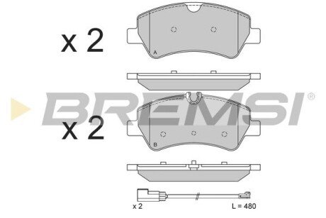 Задні тормозні (гальмівні) колодки bremsi BP3526