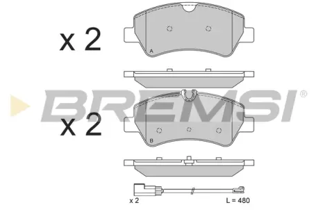 Задні тормозні (гальмівні) колодки Bremsi BP3526