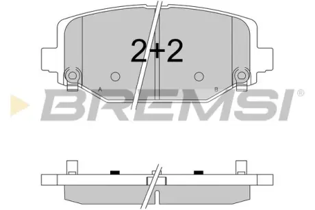 Задние тормозные колодки bremsi BP3544 Фиат Фримонт