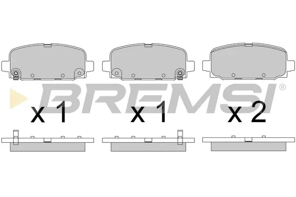 Задние тормозные колодки bremsi BP3818