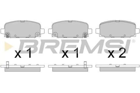 Задние тормозные колодки bremsi BP3818