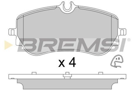 Задні тормозні (гальмівні) колодки bremsi BP3836 на Фольксваген Крафтер