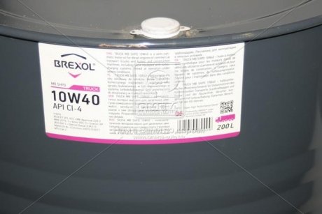 Масло моторн. TRUCK MB 10W40 CI-4 (Бочка 200л) brexol 48391050990