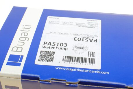 AUDI Помпа воды 100 2.6I/2.8 91- bugatti PA5103
