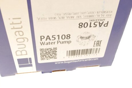 VW Помпа воды Audi A4 1.9D,TDI,A6,A8 94- bugatti PA5108