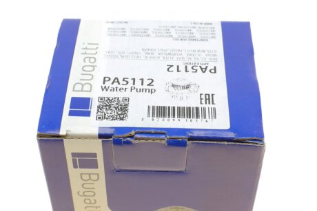 VW Помпа воды Audi A3//4/6,Golf IV 1.6i 16V 97-/Bora 1,6i 16V 97-,Skoda Octavia I,II bugatti PA5112