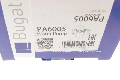 FORD Помпа воды Mondeo 1,8TD 93- bugatti PA6005