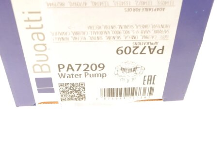 OPEL Помпа воды Omega В, Vectra B 2.5/2.6 94- bugatti PA7209