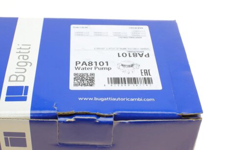 SUBARU Помпа воды IMPREZA LEGACY 1,6-2,2 4WD 89-94- bugatti PA8101