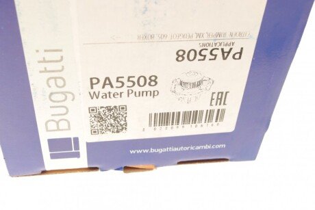 CITROEN Помпа воды Jumper 2,5D/TD 96- PEUGEOT Boxer 2,5D/TD 96- bugatti PA5508