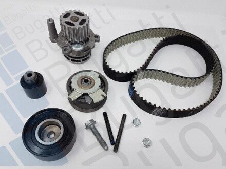 К-кт. ГРМ (рем.+3шт.ролика+помпа+крепление) AUDI 2,0TDI: A3/4/6 03- VW 2,0TDI: Golf V, Passat, Touran SKODA SEAT bugatti KBU10380A на Крайслер Себринг
