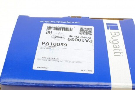 SKODA Помпа воды Fabia I 1.0I/1.4I 16V 00- bugatti PA10059