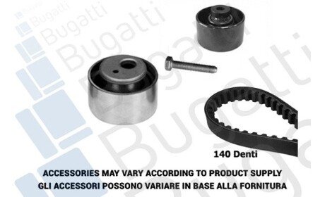 Комплект ГРМ Scudo/Jumpy/Berlingo/Partner 1.9D (DW8) 98- bugatti BKCD0358