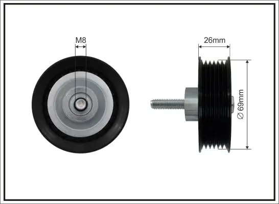69x8x22.5 Ролик паска приводного Land Rover /Range Rover Evoque 2.0 11- caffaro 500334
