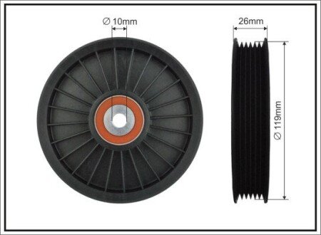 119x10x22,5 Ролик паска приводного VOLVO C70 I, S40 I, S60 I, S70, S80 I, V40, V70 I, V70 II, XC70 I, XC90 I 1.6-3.0 12.95-12.14 caffaro 8926 на Вольво S60