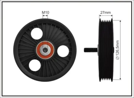 126,5x10x22 ролик паска генераторного Renault 1.5dCi 01- Caffaro 500245