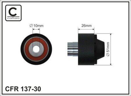 (52x10x26) Ролик PSA/Ford 1.4 HDi/TDCi 1.6HDi 01- caffaro 13730 на Мерседес E-Class A207/C207