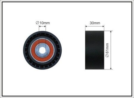 60,5x10x30 Ролик натяжний CITROEN C3 1.4 HDI /SKF/ caffaro 500142 на Вольво S60