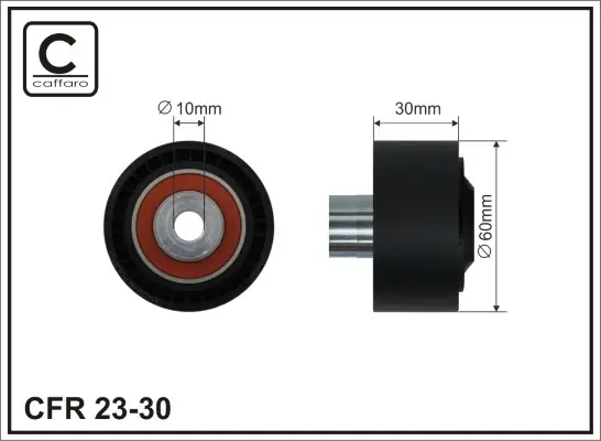 (60x10x30) Ролик PSA/Ford 1.4 HDi/TDCi 1.6HDi 01- caffaro 23-30
