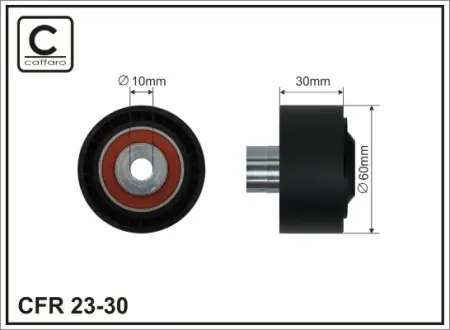 (60x10x30) Ролик PSA/Ford 1.4 HDi/TDCi 1.6HDi 01- caffaro 23-30