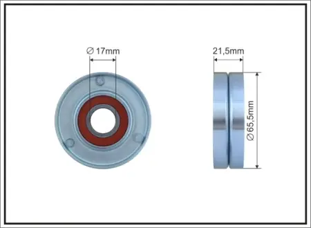 (65,5x17x21,5) Ролик паска поліклинового Chevrolet Cruze// Opel Astra H, J, Corsa D, Vectra C, Zafira B, C 1.6/1.8 03.00- caffaro 304-00
