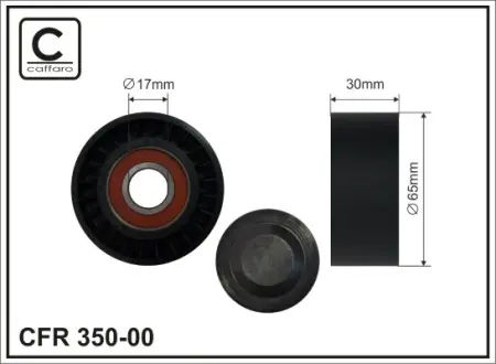 65x17x30 Натяжна планка поліклинового паска Ford Tranzit 2.4Tdci 06- caffaro 35000