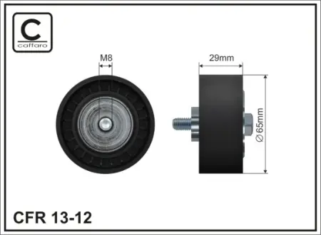 65x8x29 Натяжний ролік паска Alfa Romeo 147,156 Fiat Bravo II,Punto,Stilo 1.8-3.2 94- Caffaro 1312