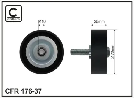 70x10x24,5 Ролик паса генератора Chery Elara/Tiggo Caffaro 176-37