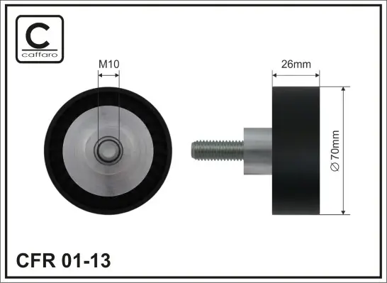70x10x26 Натяжной ролик Bmw E46/Z3 316i-318i/1,9 (M43) caffaro 0113