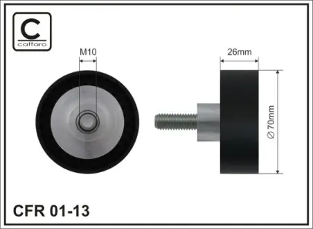 70x10x26 Натяжной ролик Bmw E46/Z3 316i-318i/1,9 (M43) caffaro 0113