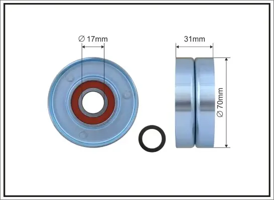 (70x17x31 metal) (= 318-00) натяжний Toyota Camry, Previa, RAV 4 III 2.4 08.00- caffaro 500155