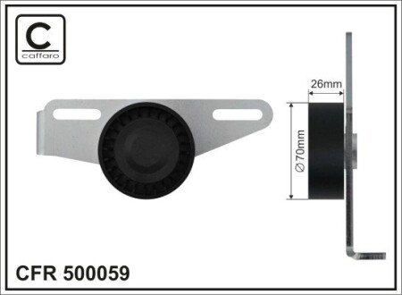 70x26 Ролик паска приводного Renault Dokker 12- caffaro 500059 на Дачия Соленза