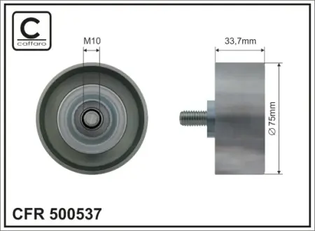(75x10x33.7) Ролик направляючий Nissan 350 Z (Z33) 05-/GT-R (R35) 09- Caffaro 500537