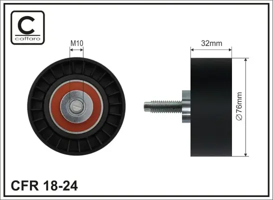 76x10x32 Ролік обводний Chrysler 2,5CRD caffaro 18-24