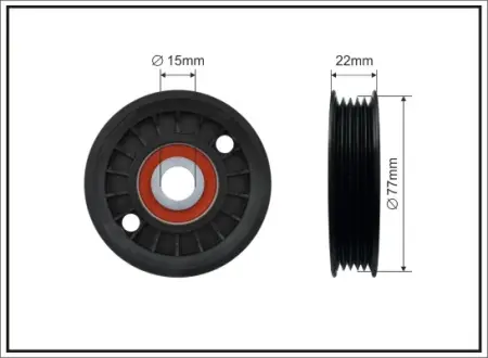 (83X15X23) Ролик натяжний паска клинового VW Passat 1,9 TDI 96.03-00.11 caffaro 8123 Фольксваген Пассат б5