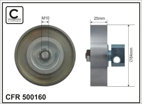 84x25 metal Натяжний ролик ременя Nissan Almera Tino, Almera седан II 1,8 00- caffaro 500160