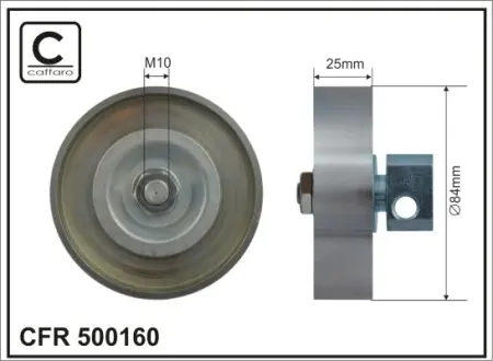84x25 metal Натяжний ролик ременя Nissan Almera Tino, Almera седан II 1,8 00- Caffaro 500160