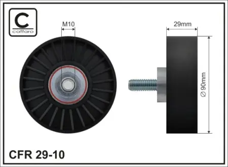 90x10x29,5 Ролик (пластик) паска Ford 1.8TDCI 99- + AC caffaro 2910 Форд Фокус 1