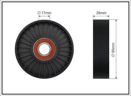 (94,5x17x26) Ролiк натяж. W202/W210/W220/W140/W163 Caffaro 47-00